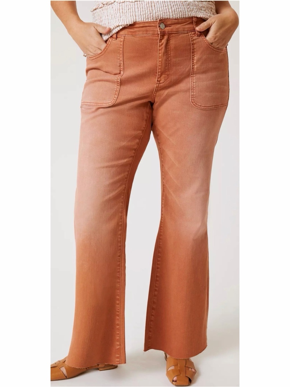 Anthropologie Pilcro The Icon Flare Jean Rust
